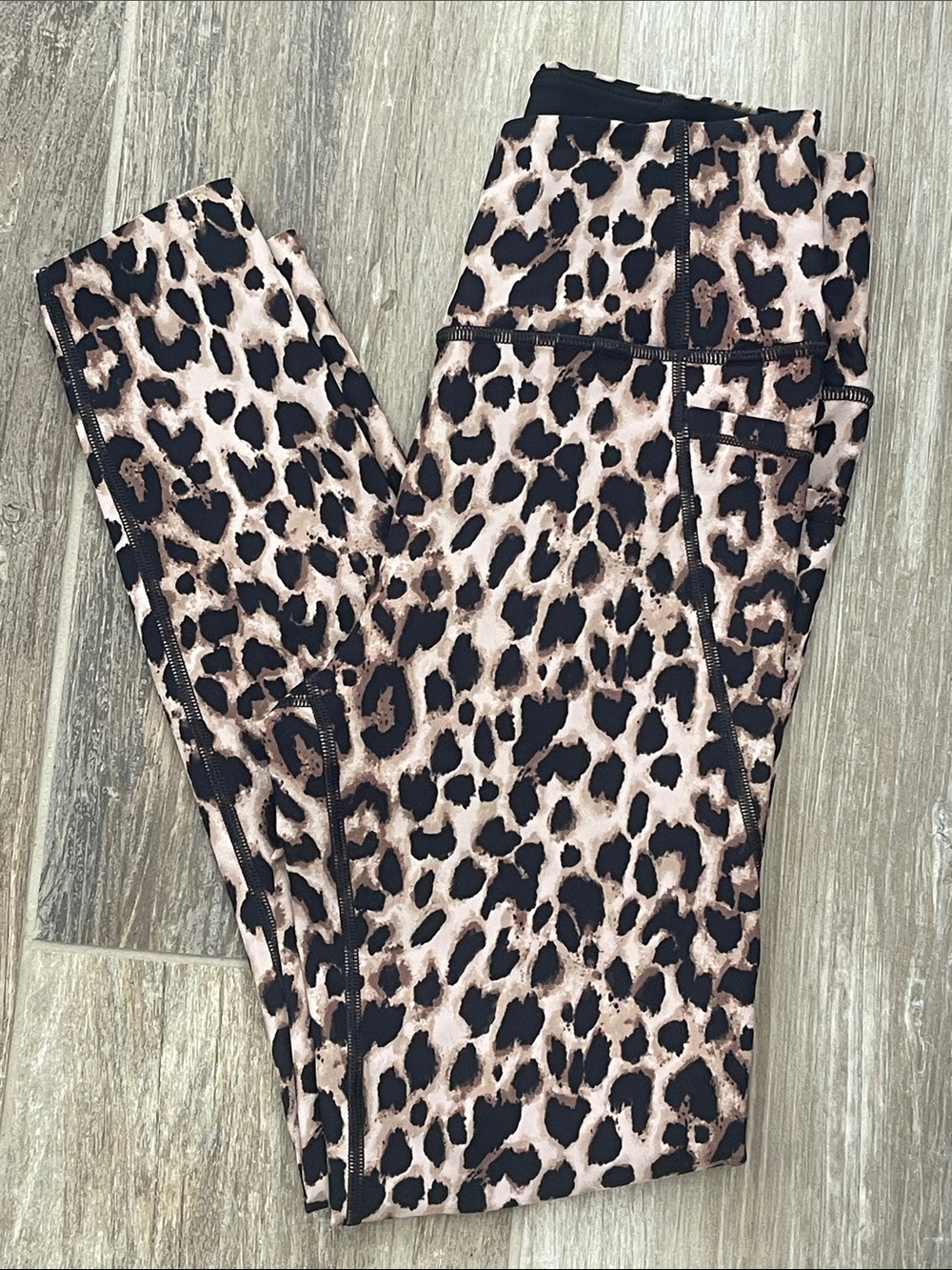 Victoria's Secret Leopard Print High-Waist Leggings - Black & Brown Size XS NWOT